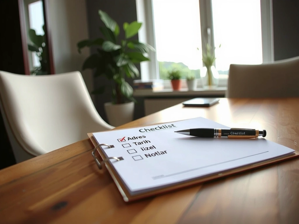 İzmir'de bir temizlik hizmeti öncesi doldurulan detaylı kontrol listesi